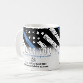 Mug Police Ligne Bleue Mince Merci d'application de la (Devant gauche)