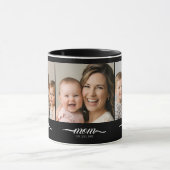 Mug Police Maman Script Élégant Fonte Noir 3 Photo (Centre)