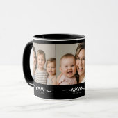 Mug Police Maman Script Élégant Fonte Noir 3 Photo (Devant gauche)