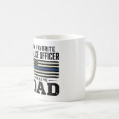 Mug Police Officer Dad Vintage Flag Shirt Design_1 (Devant droit)