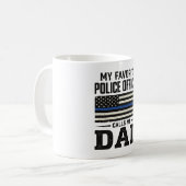 Mug Police Officer Dad Vintage Flag Shirt Design_1 (Devant gauche)