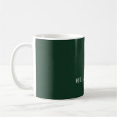 Mug Police Serif Élégant Vert Foncé Classique Minimali (Gauche)