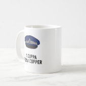 Mug Policier britannique avec Casquette plat - Cuppa p (Devant gauche)