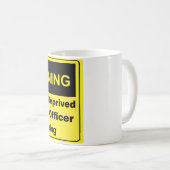 Mug Policier d'avertissement de caféine (Devant droit)