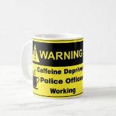 Mug Policier d'avertissement de caféine (Devant gauche)