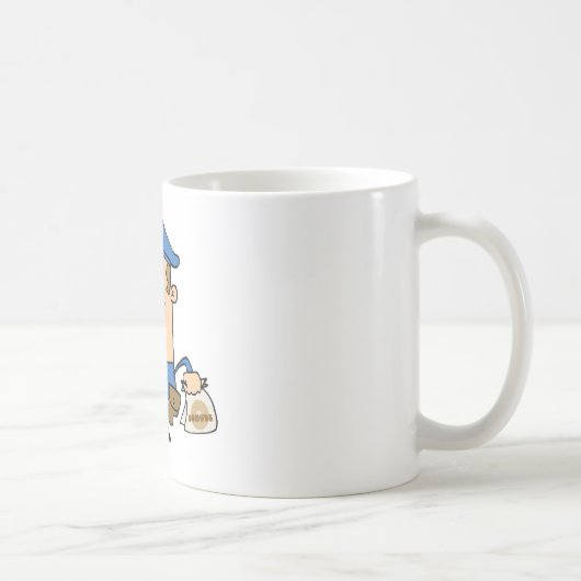 Mug Policier heureux mangeant le beignet (Droite)