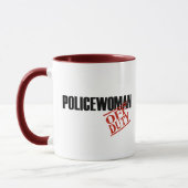 Mug Policière QUI N'EST PAS DE SERVICE (Gauche)