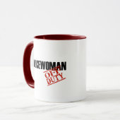 Mug Policière QUI N'EST PAS DE SERVICE (Devant gauche)