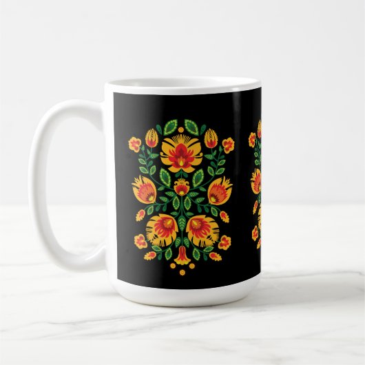 Mug 💛 🧡 ❤️ Polish superbe Folk Wycinanki (Gauche)