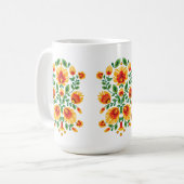 Mug 💛 🧡 ❤️ Polish superbe Folk Wycinanki (Devant gauche)