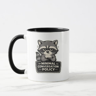 Mug Politique de conversation minimale Raton laveur dr