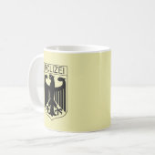 Mug POLIZEI - Cadeaux de symboles de la police alleman (Devant gauche)