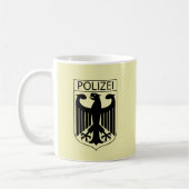 Mug POLIZEI - Cadeaux de symboles de la police alleman (Gauche)