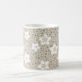 Mug Polka beige point rétro avec étoiles et fleurs (Centre)