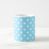 Mug Polka blanche croise sur bleu bébé (Centre)
