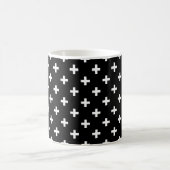 Mug Polka blanche croise sur noir (Centre)