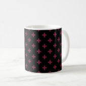 Mug Polka de mûre croise sur le noir (Devant droit)
