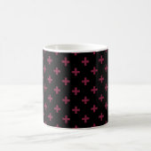 Mug Polka de mûre croise sur le noir (Centre)