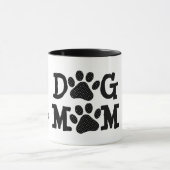 Mug Polka Dot DOG MOM Pawprints (Centre)