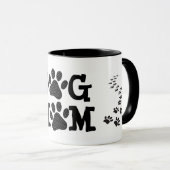 Mug Polka Dot DOG MOM Pawprints (Devant droit)