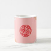 Mug Polka dots seamless pattern. Mosaic of ethnic figu (Centre)