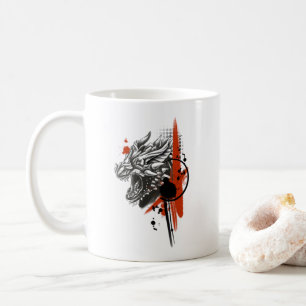 Mug Polka Dragon Face Trash