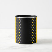 Mug Polka gris jaune noir et blanc Point moderne (Centre)