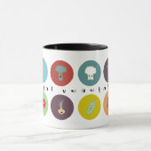 Mug polka mentale de légumes (Centre)