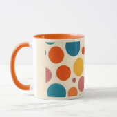 Mug Polka Point de style rétro coloré (Gauche)
