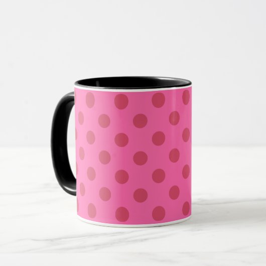 Mug Polka point rose (Devant gauche)