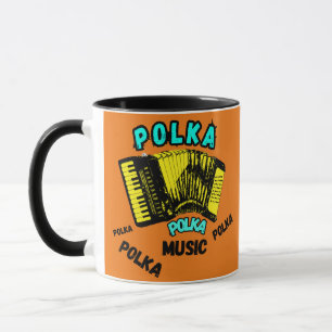 Mug PolKa Polka Polka Polka avec une musique Accordion