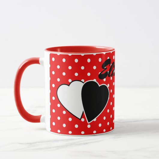 Mug Polka rouge do (Gauche)