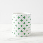 Mug Polka verte croise sur blanc (Centre)