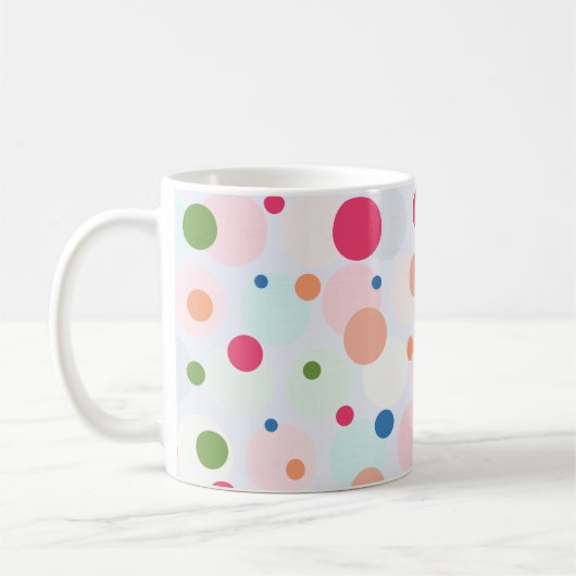 Mug Polkadot coloré exotique (Gauche)