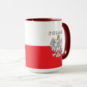 Mug Pologne avec aigle polonais (Devant droit)