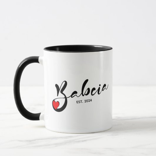 Mug Pologne Babcia Année de fondation - Grand-mère (Gauche)