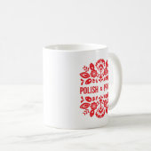 Mug Pologne et fière Pologne Polska Fleurs rouges (Devant droit)