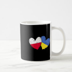 Mug Pologne Ukraine Drapeaux Cœur Drapeaux Polonais Uk