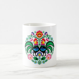 Mug polonais de coq d'art populaire