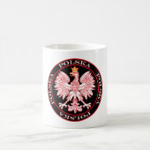 Mug Polska rouge rond Eagle (Centre)