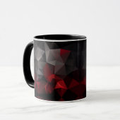 Mug Polygonal, noir et rouge (Devant gauche)