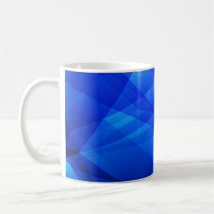 Mug Polygone abstrait BLEU foncé. géométrique triangul