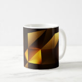 Mug Polygone or : rendu Abstrait 3D (Devant droit)