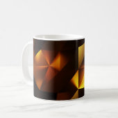 Mug Polygone or : rendu Abstrait 3D (Devant gauche)