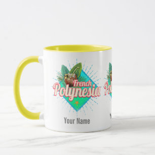 Mug Polynésie française Île Pacifique Souvenir Vintage