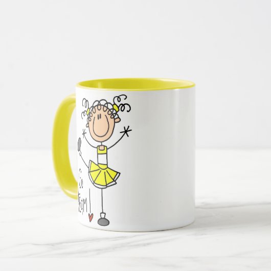 Mug Pom-pom girl jaune (Devant gauche)