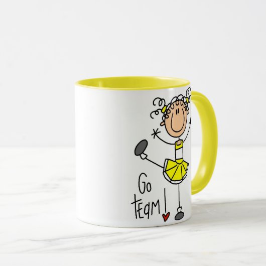 Mug Pom-pom girl jaune (Devant droit)