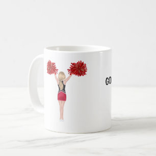 Mug Pom-pom girl personnalisée (cheveux blonds) Café M