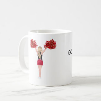 Mug Pom-pom girl personnalisée (cheveux blonds) Café M