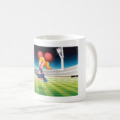 Mug Pom-pom girl sur le terrain de sport (Devant droit)